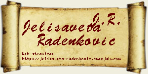 Jelisaveta Radenković vizit kartica